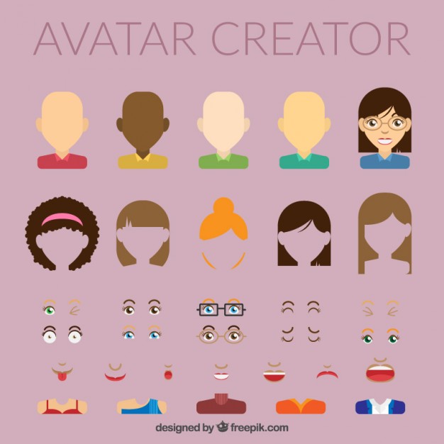 626x626 Female Avatar Creator Vector Premium Download