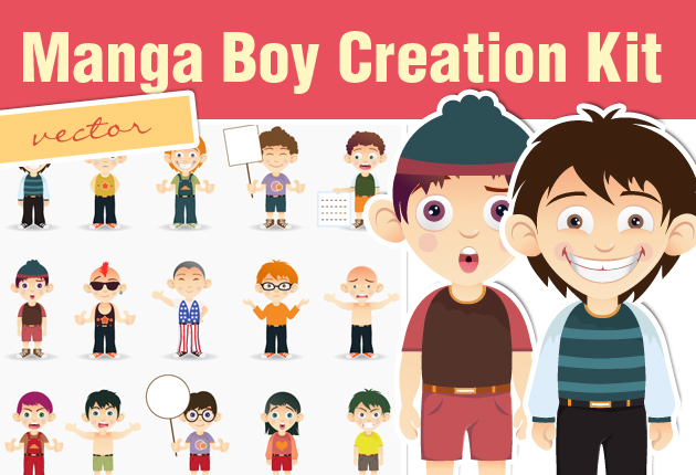 630x430 Vector Characters Monsters Creation Kit With A Commercial