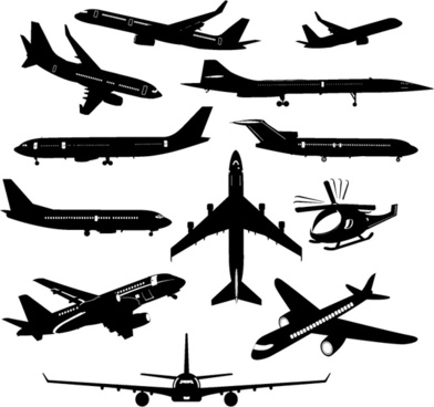 392x368 Airplane Free Vector Download