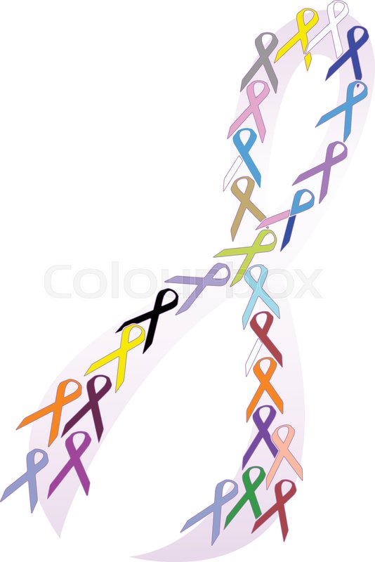 534x800 Beautiful Cancer Awareness Ribbons Stock Vector Colourbox