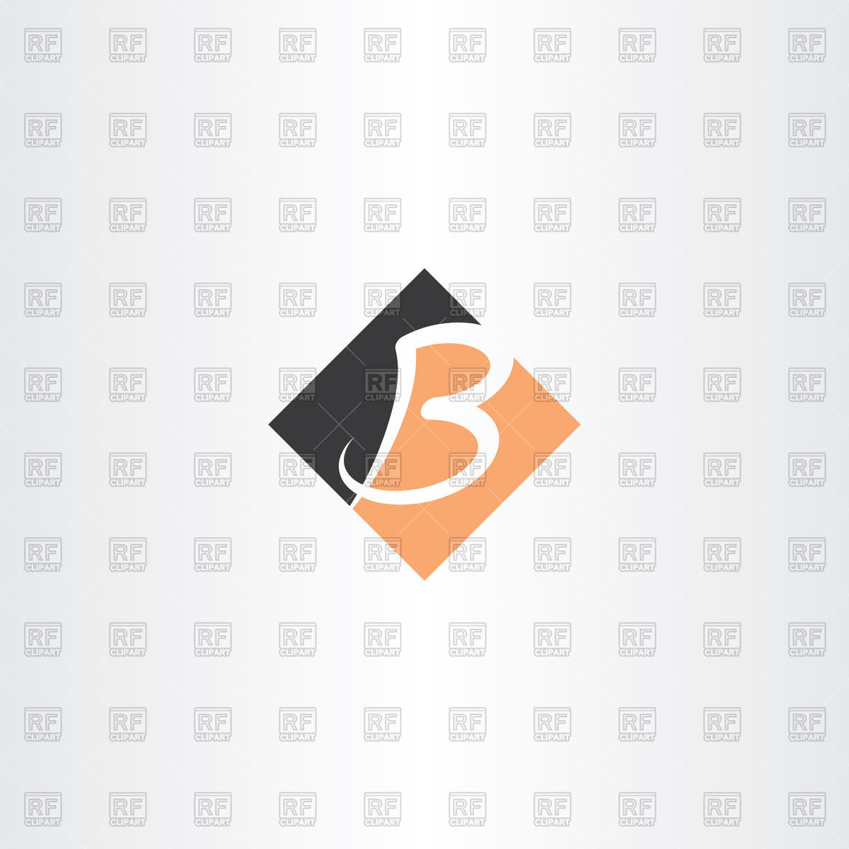1200x1200 Orange And Black Letter B Logo Vector Image Of Icons And Emblems