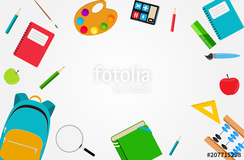 500x327 Back To School Background Vector Illustration Stock Image