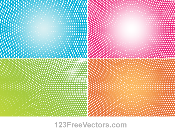 600x450 Abstract Colorful Halftone Illustrator Vector Back