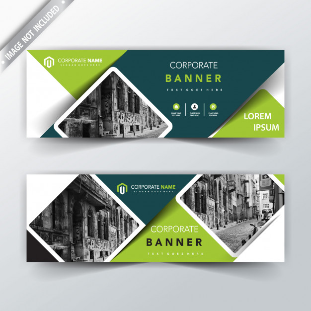 626x626 Green Vector Back And Front Banner Design Vector Free Download