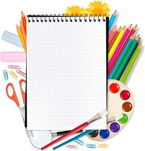 489x508 Set Of Back To School Elements Background Vector Free Vector