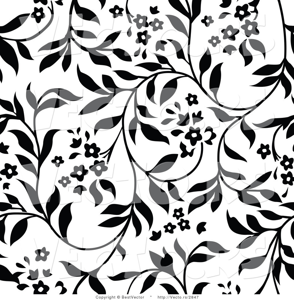 Vector Of White And Black Floral Vines Background Pattern Version 1024x1044 Vector Of White And Black Floral Vines Background Pattern Version