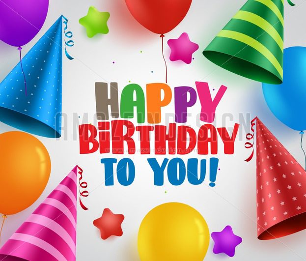 623x531 Happy Birthday Vector Greeting Card Background Design