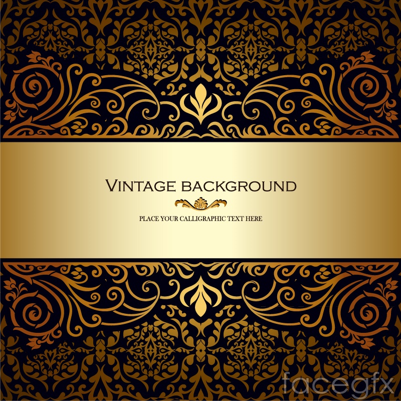 800x800 Classical Ornate Gold Pattern Vector Background Over Millions