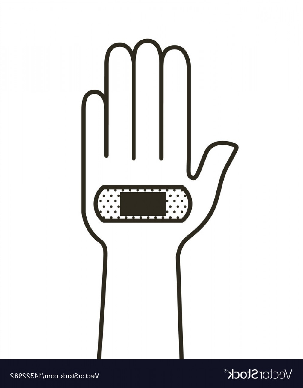 1012x1296 Hand With Band Aid Vector Catchsplace