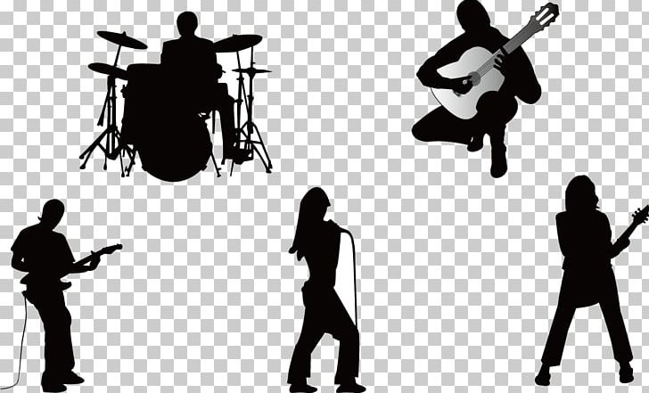 728x441 Musical Ensemble Silhouette Musician Guitarist Png, Clipart