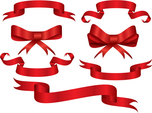 Red Ribbon Banner Free Vector Download 488x364 Red Ribbon Banner Free Vector Download