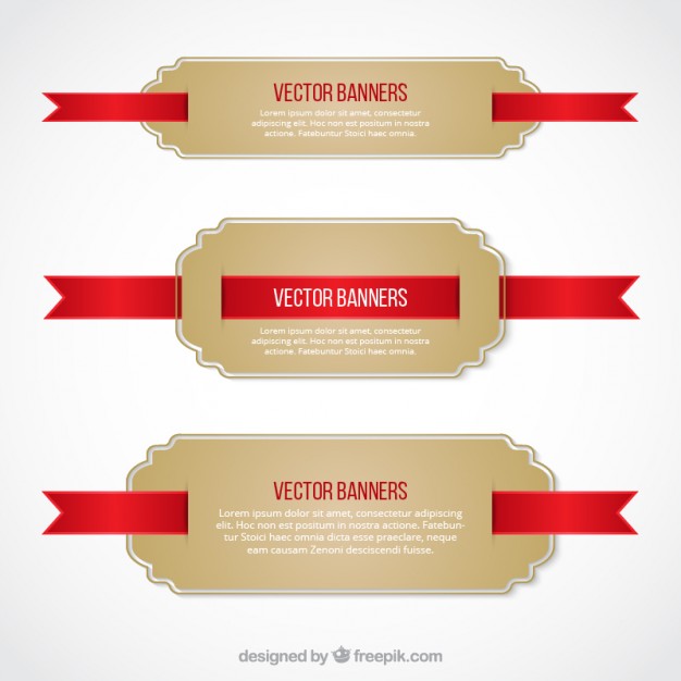 Banners Template With A Red Ribbon Vector Free Download 626x626 Banners Template With A Red Ribbon Vector Free Download