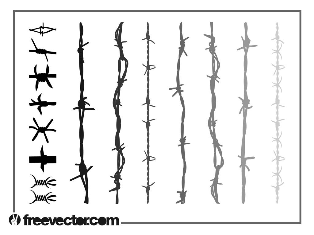 1024x765 Barbed Wire Vectors Vector Art Graphics