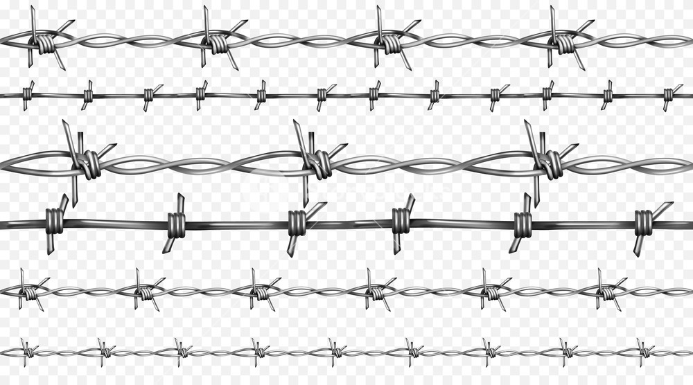 1000x556 Barbed Or Barb Wire Vector Illustration Of Seamless Realistic