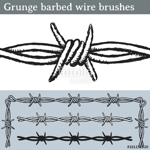 500x500 Grunge Barbed Wire Brushes Brushes For Illustrator To Draw Barbed