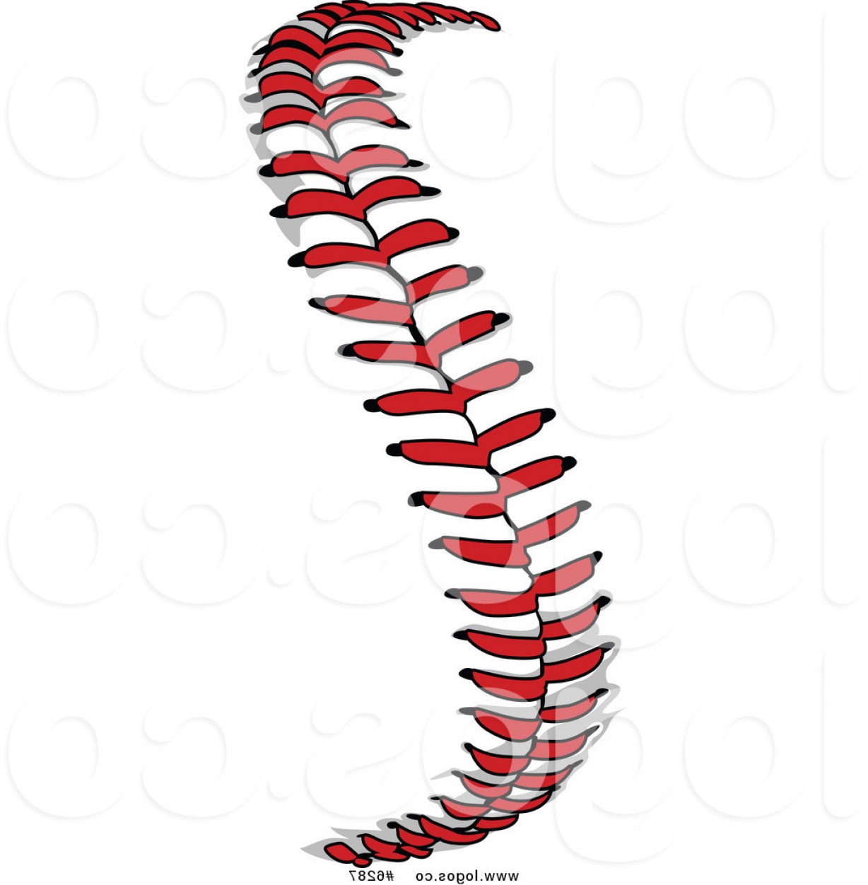 1228x1252 Royalty Free Clip Art Vector Logo Of Red Baseball Lace Stitches