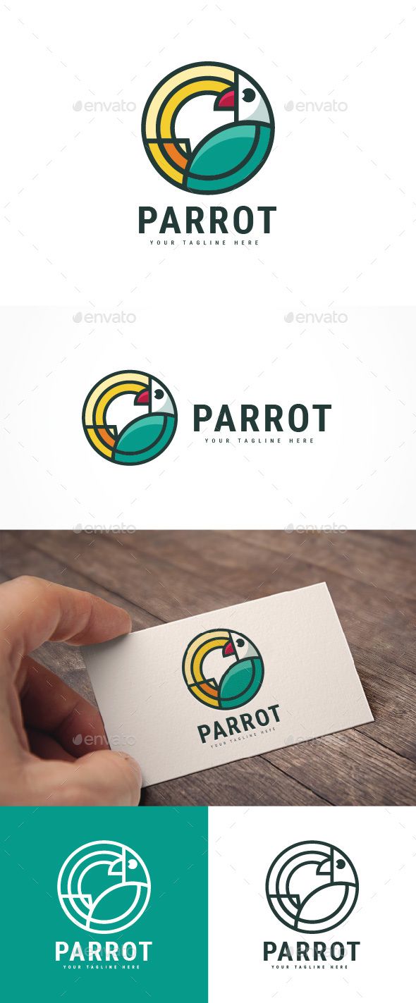 590x1423 Bird Parrot Logo