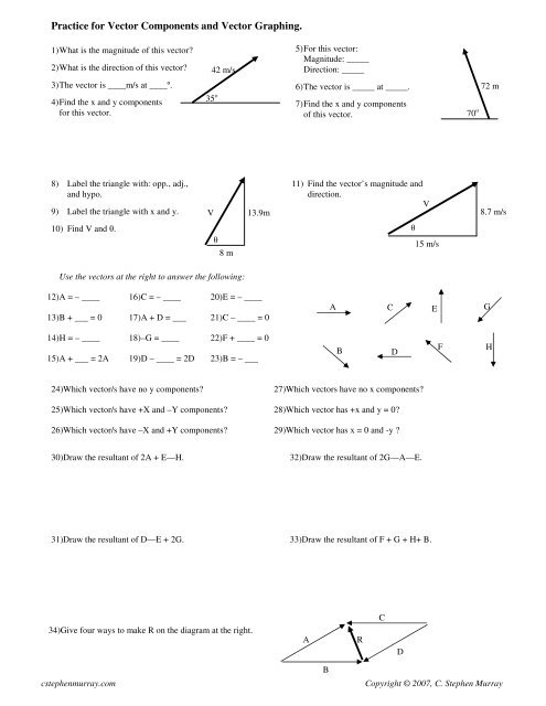 Vector Basics Worksheet at Vectorified.com | Collection of Vector Basics Worksheet free for ...