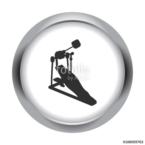 Kick Drum Pedal Simple Icon On Round Background Stock Photo 500x500 Kick Drum Pedal Simple Icon On Round Background Stock Photo