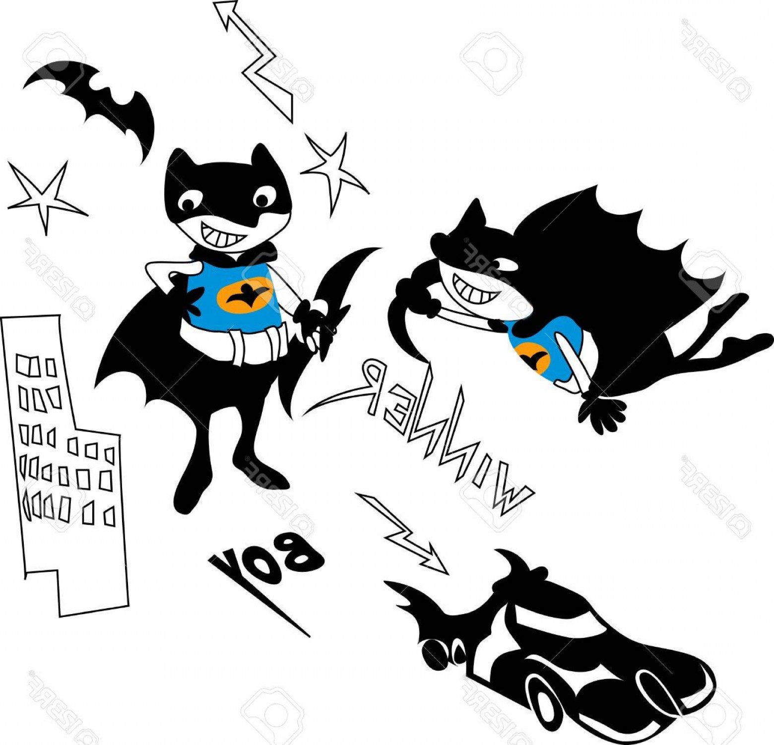 Photostock Vector Batman Fun Cartoon Boy Vector Illustration 1560x1502 Photostock Vector Batman Fun Cartoon Boy Vector Illustration