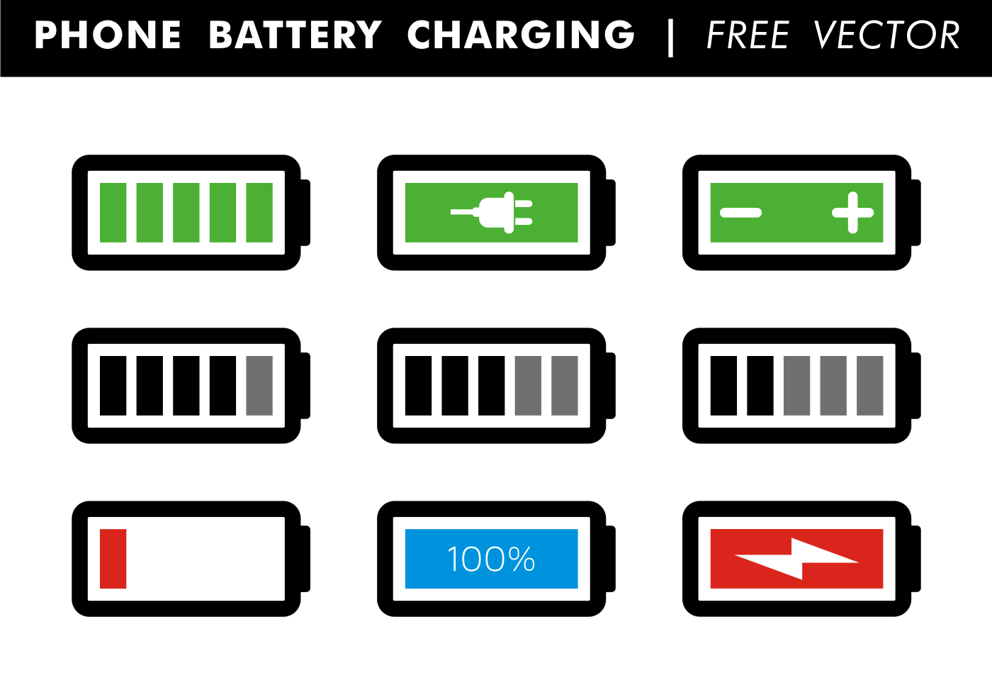 1400x980 Phone Battery Charging Free Vector