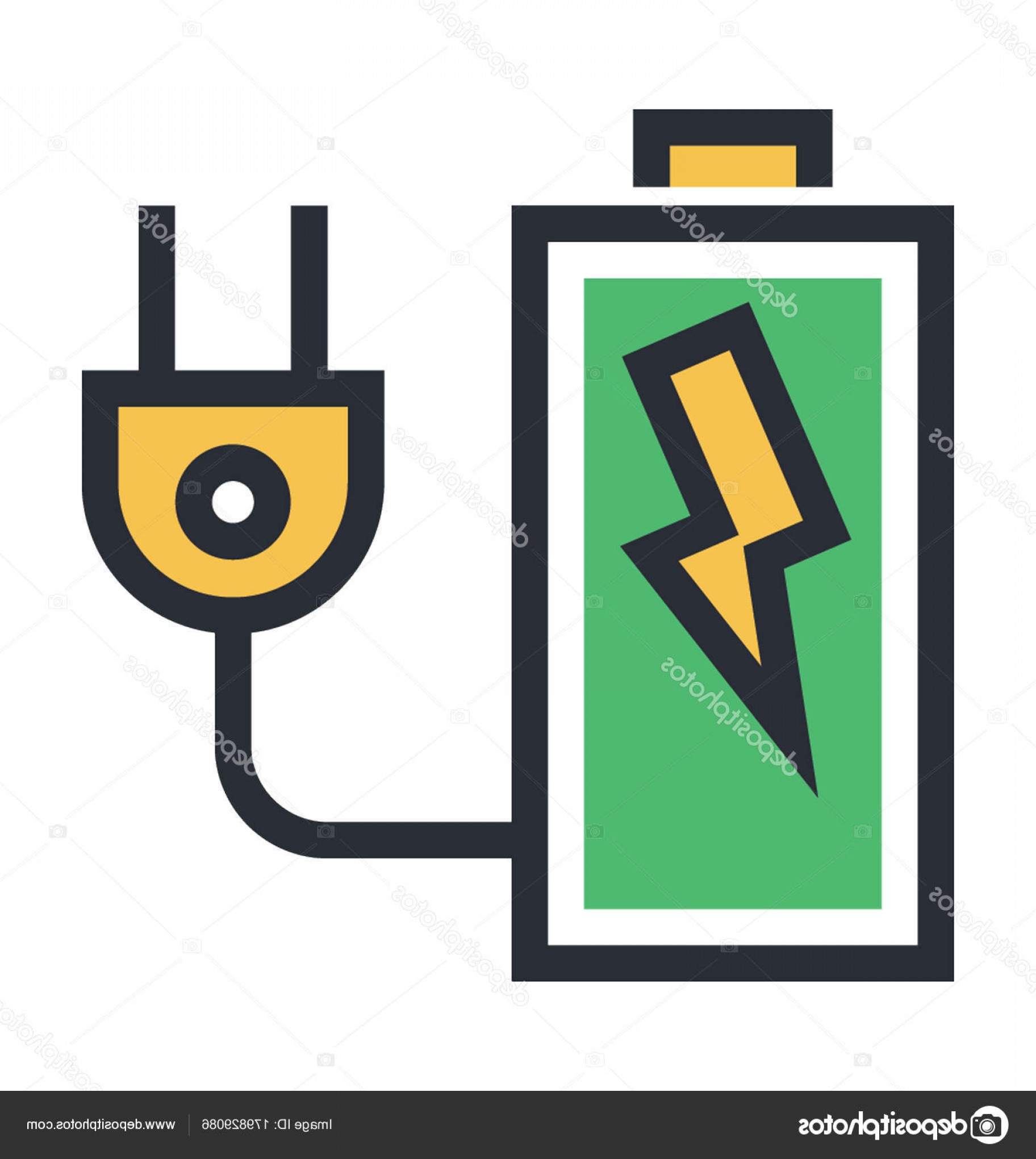 1824x2040 Stock Illustration Battery Charging Vector Icon Handandbeak