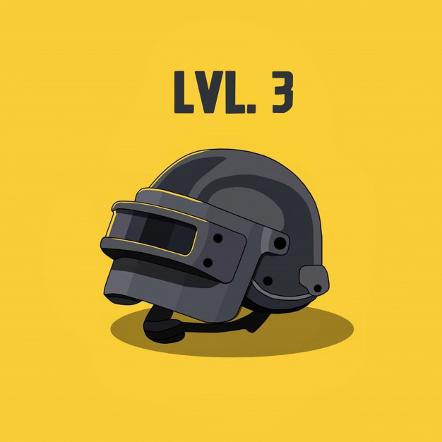 626x626 Logo Of A Helmet Level From Battlegrounds Game Vector Premium