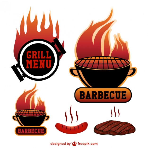 Barbecue Grill Stickers Vector Free Download 626x626 Barbecue Grill Stickers Vector Free Download