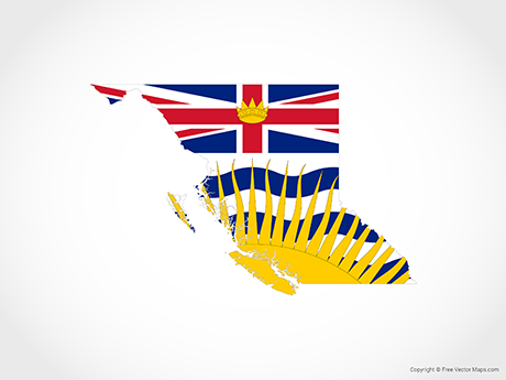 460x345 Vector Map Of British Columbia