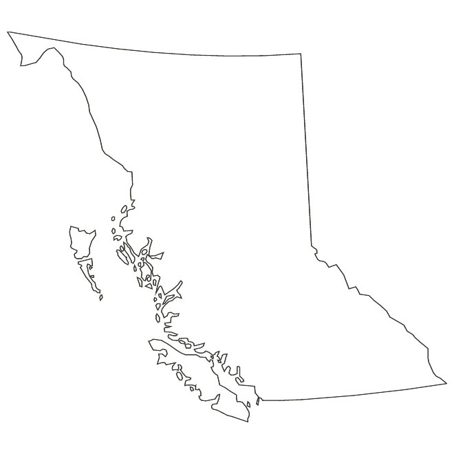 660x660 British Columbia Vector Map