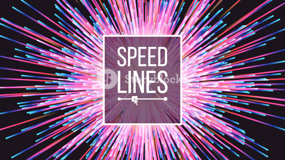 1000x563 Speed Lines Vector Power Effect Beam Background Radial Moving