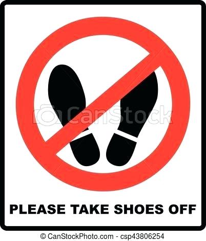 402x470 Shoes Off Sign