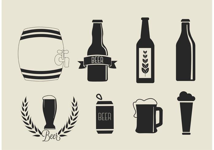 700x490 Free Vector Beer Icons Set