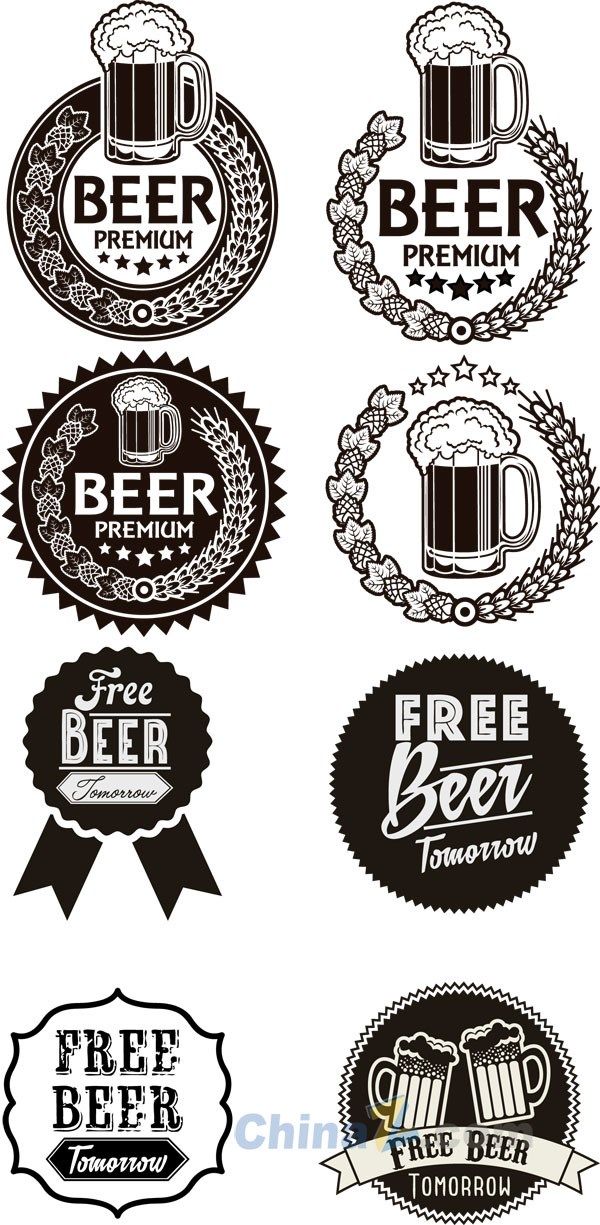 600x1225 Monochrome Vector Beer Label Design Vision Beer Label Design