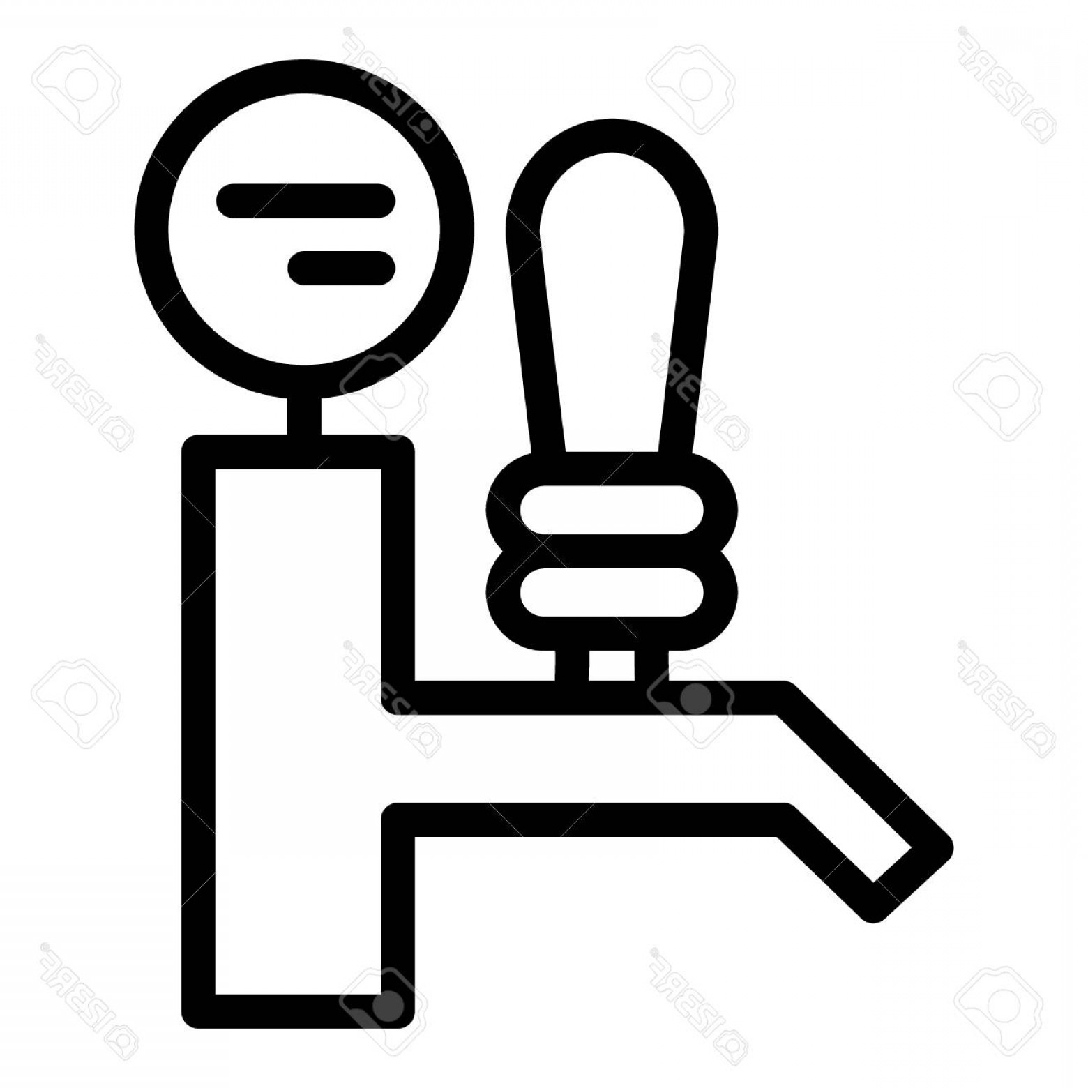 1560x1560 Photostock Vector Beer Tap Line Icon Bar Equipment Vector