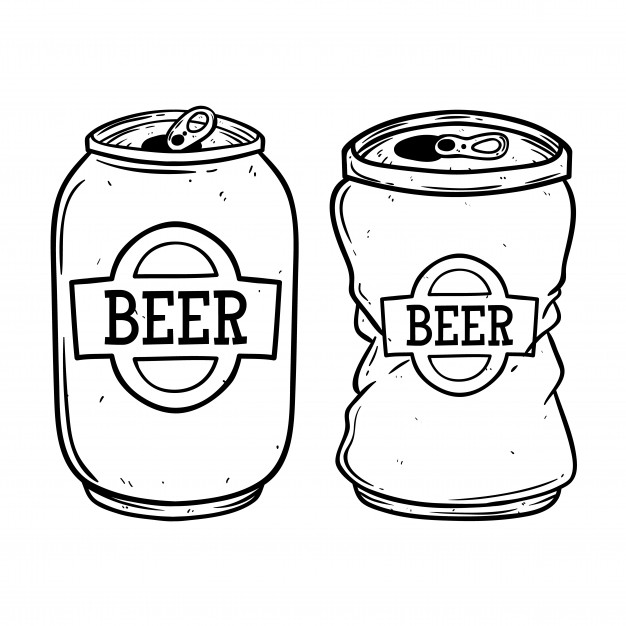 626x626 Broken Beer Can Vector Premium Download
