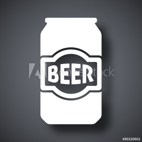 500x500 Vector Beer Can Icon
