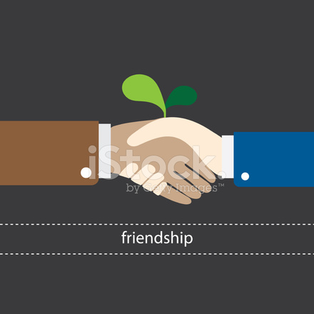 440x440 Shake Hand Is Begin Friendship Vector Illustration Stock