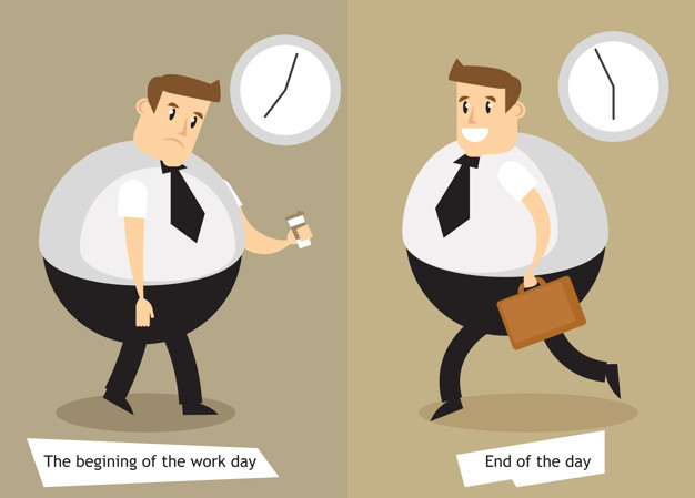 626x449 The Begin And End Of Work Day Vector Free Download