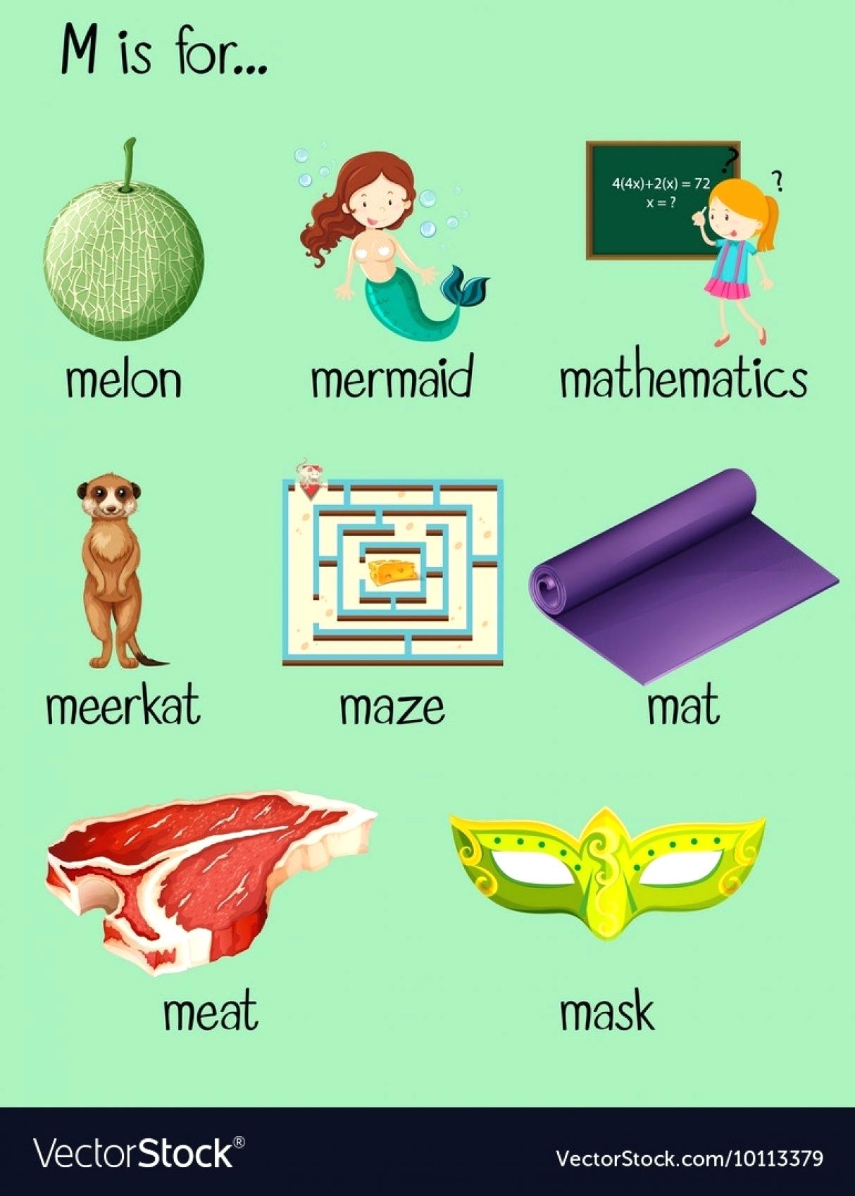 1214x1698 Words That Start With M For Kindergarten Latest Letter M Words
