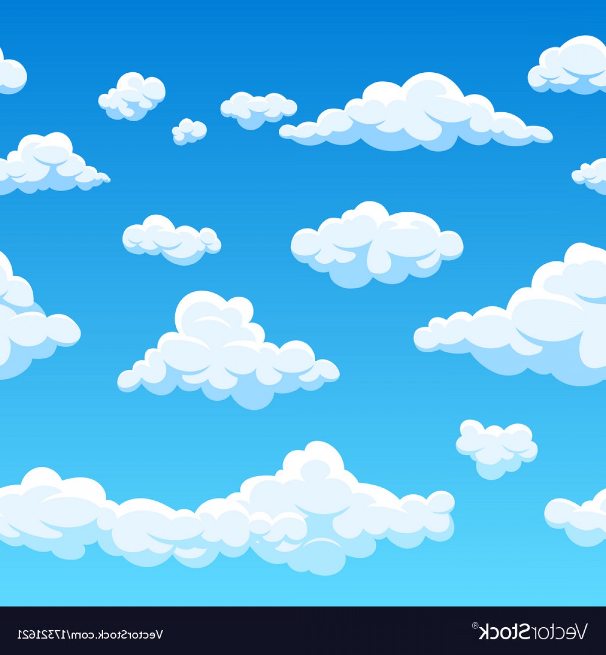 Голубое небо с облаками вектор