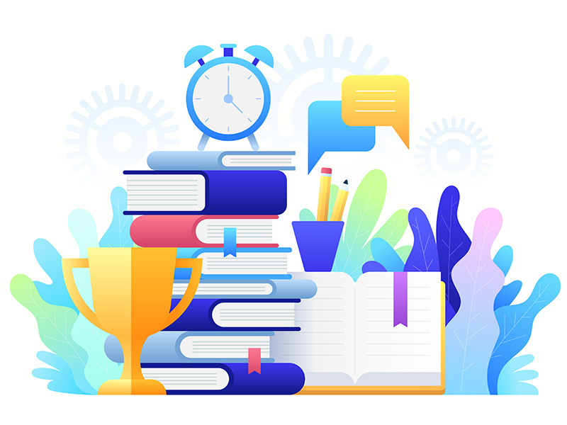 Online Education Vector Background 800x600 Online Education Vector Background