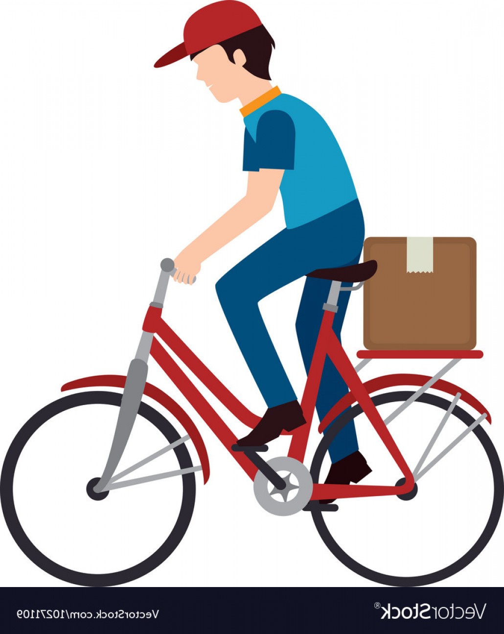 1030x1296 Bike Delivery Man Box Vector Handandbeak