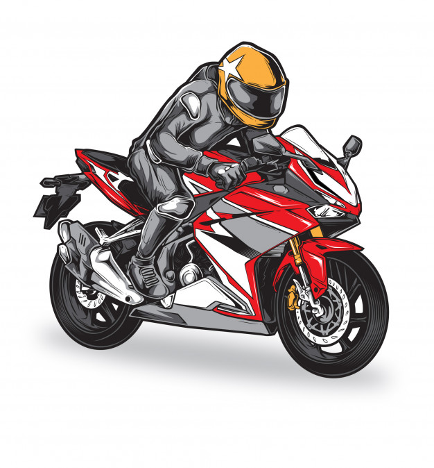 626x674 Biker Racing Vector Vector Premium Download