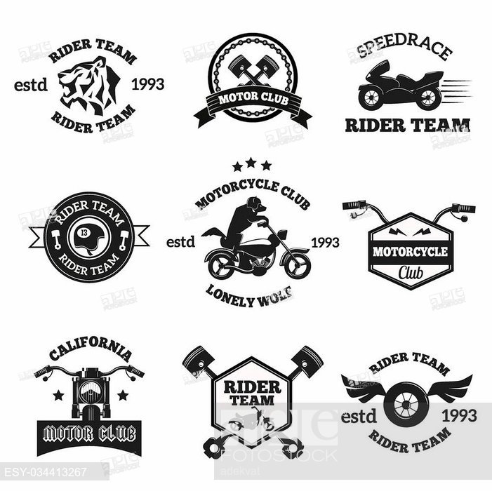 701x700 Bikers Badges Emblems Vector Icons Bikers Club Logo Icon, Stock