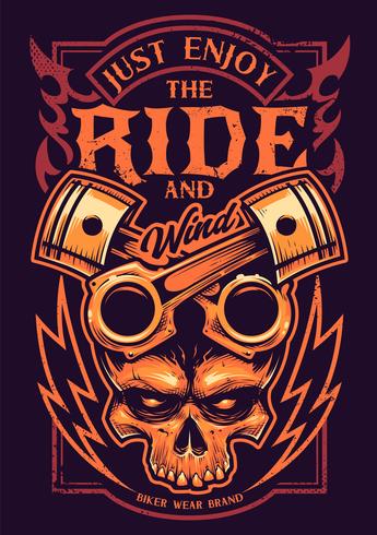 345x490 Just Enjoy The Ride Vector Biker Art