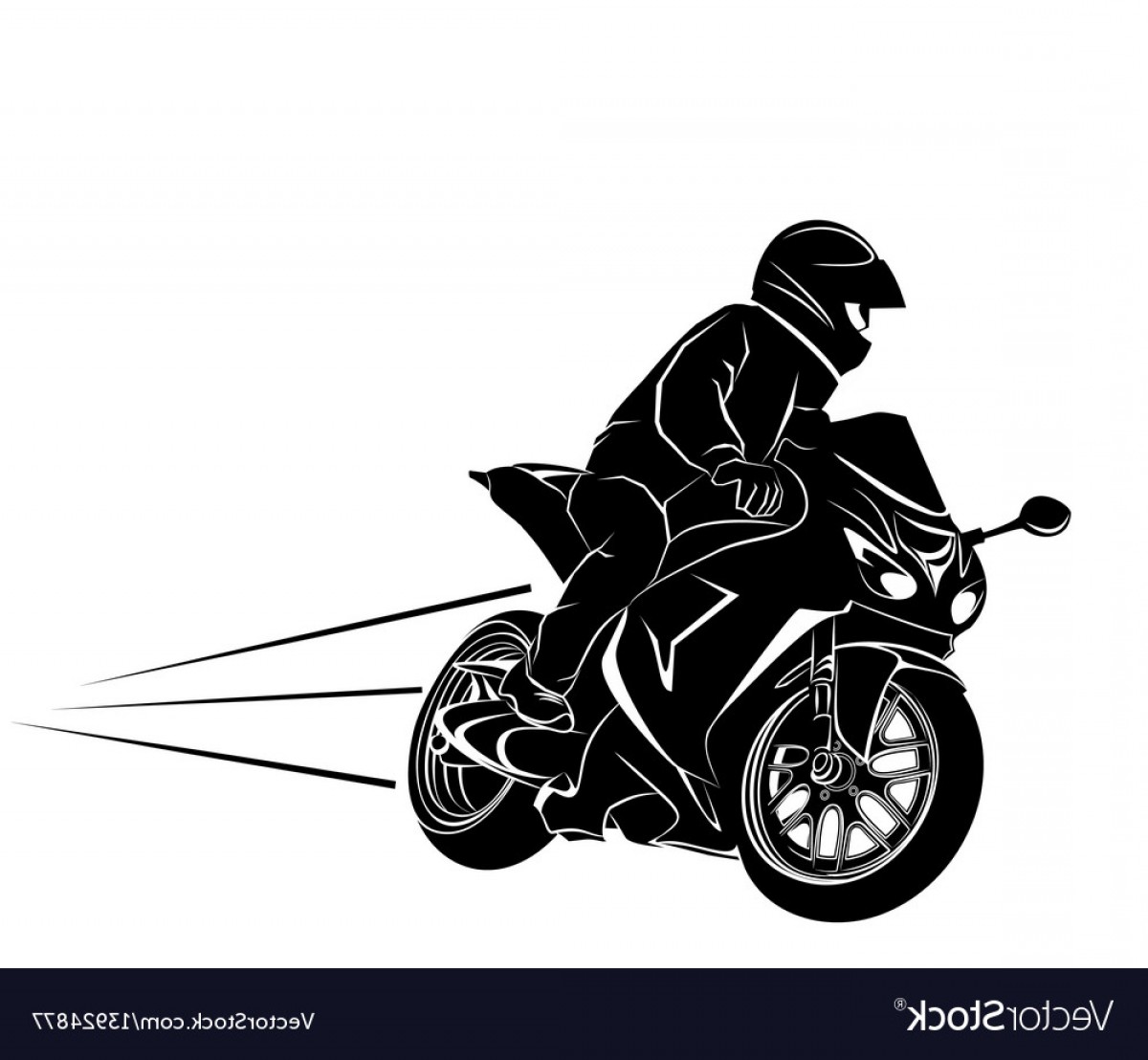 1200x1108 Biker On A Sportbike Vector Soidergi