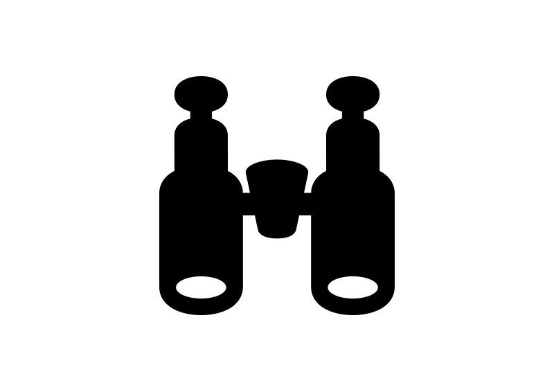 800x566 Binoculars Vector Icon