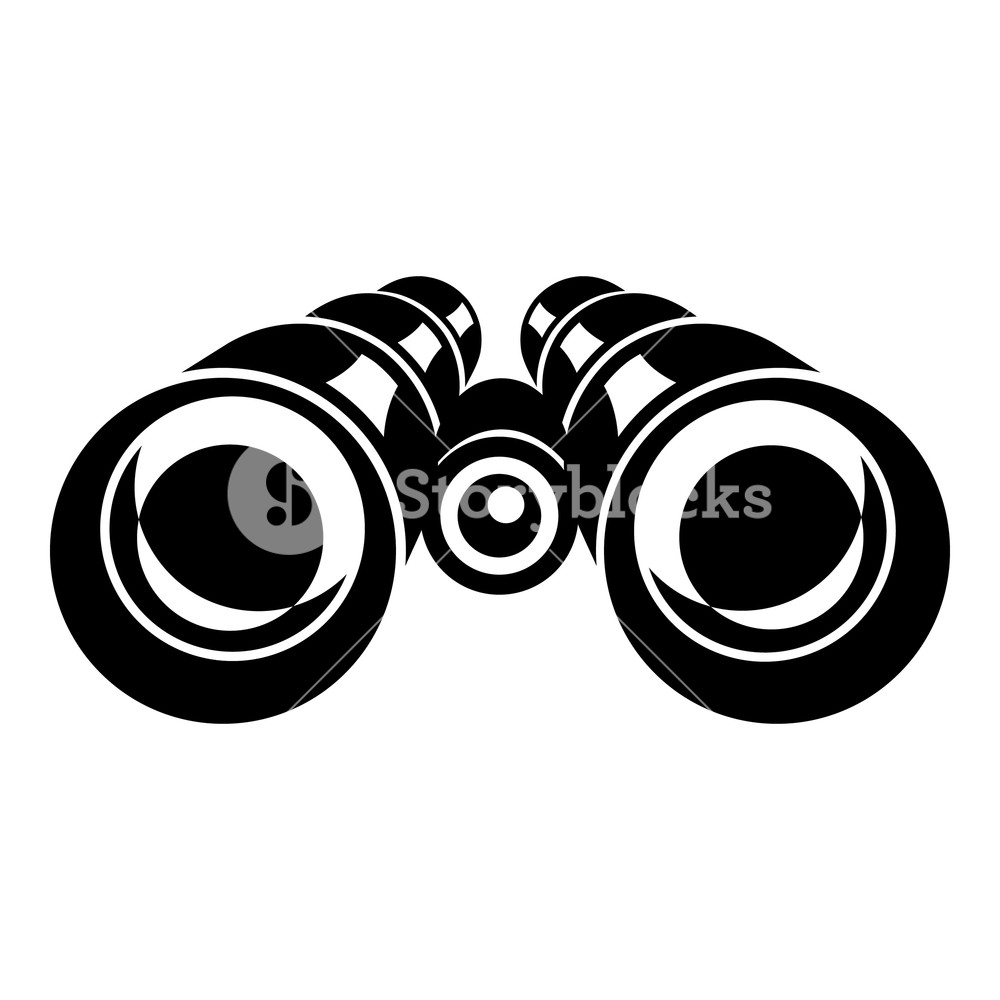1000x1000 Binocular Icon Simple Illustration Of Binocular Vector Icon