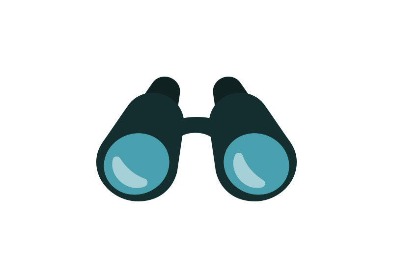 800x566 Binoculars Free Flat Vector Icon